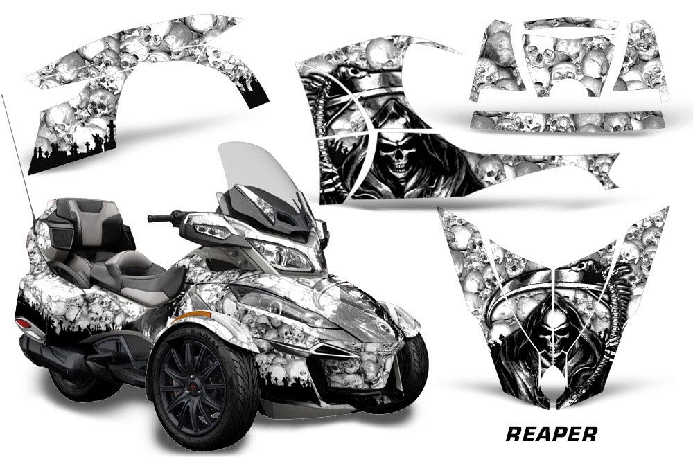 Can Am BRP (RTS) Spyder w/ Trim Kit Graphic Kit - 2013-2016 Reaper White