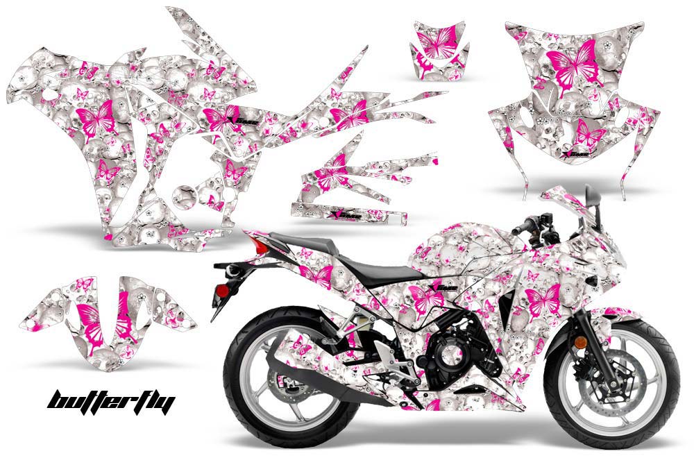 Honda CBR 250R Graphic Kit - 2010-2013 Butterfly Purple