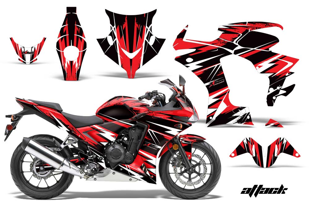 Honda CBR 500R Graphic Kit - 2013-2014 Attack Red