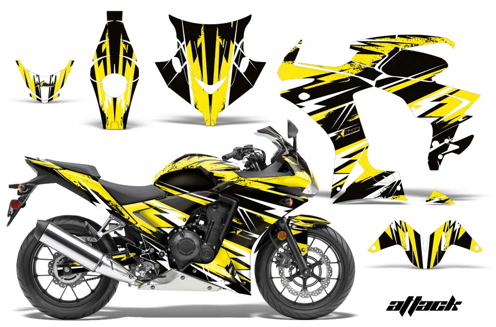 Honda CBR 500R Graphic Kit - 2013-2014 Attack Yellow