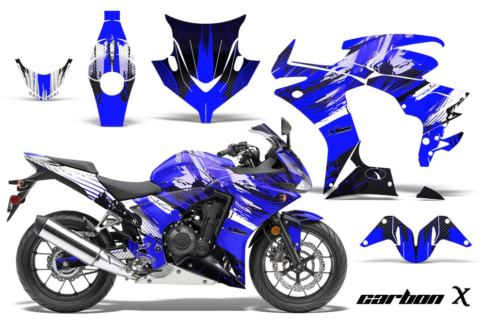Honda CBR 500R Graphic Kit - 2013-2014 Carbon X Blue