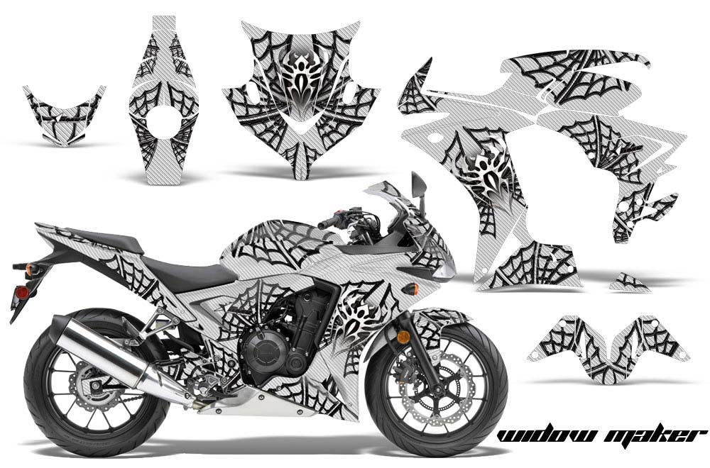 Honda CBR 500R Graphic Kit - 2013-2014 Widow Maker White