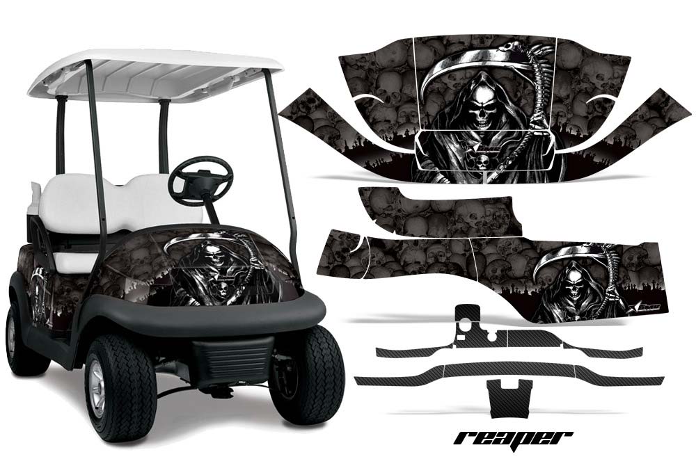 Club Car Precedent I2 Golf Cart Graphic Kit - 2006-2017 Reaper Black