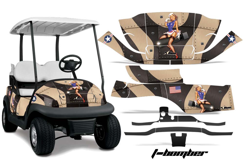 Club Car Precedent I2 Golf Cart Graphic Kit - 2006-2017 T Bomber Tan