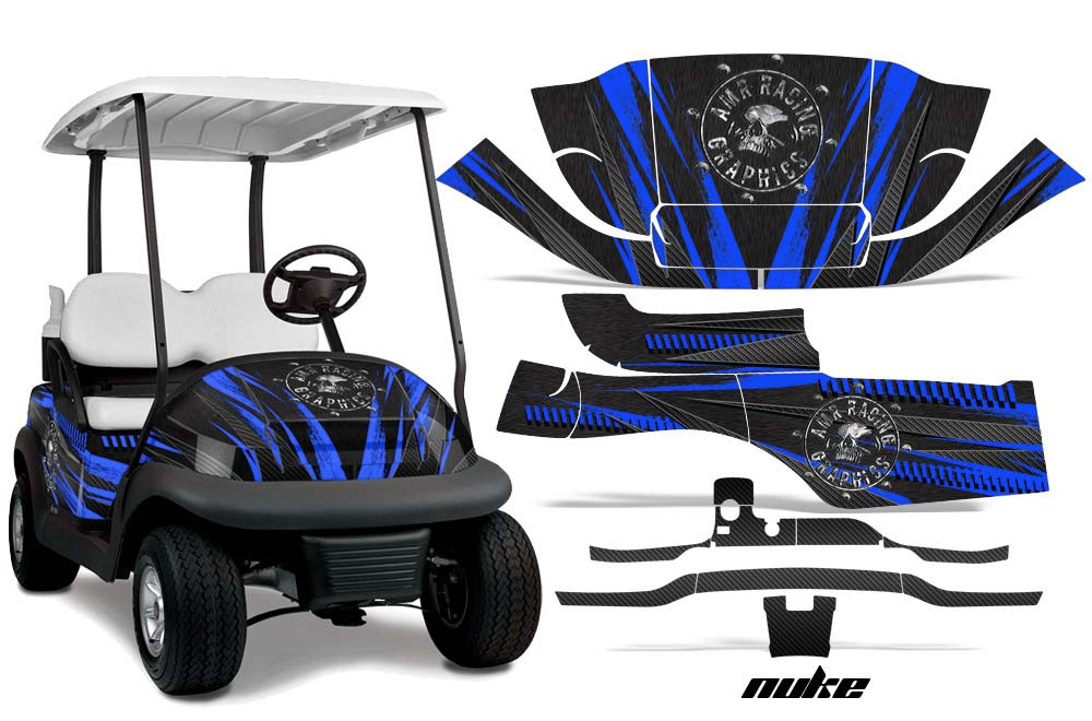 Club Car Precedent I2 Golf Cart Graphic Kit - 2006-2017 Nuke Blue