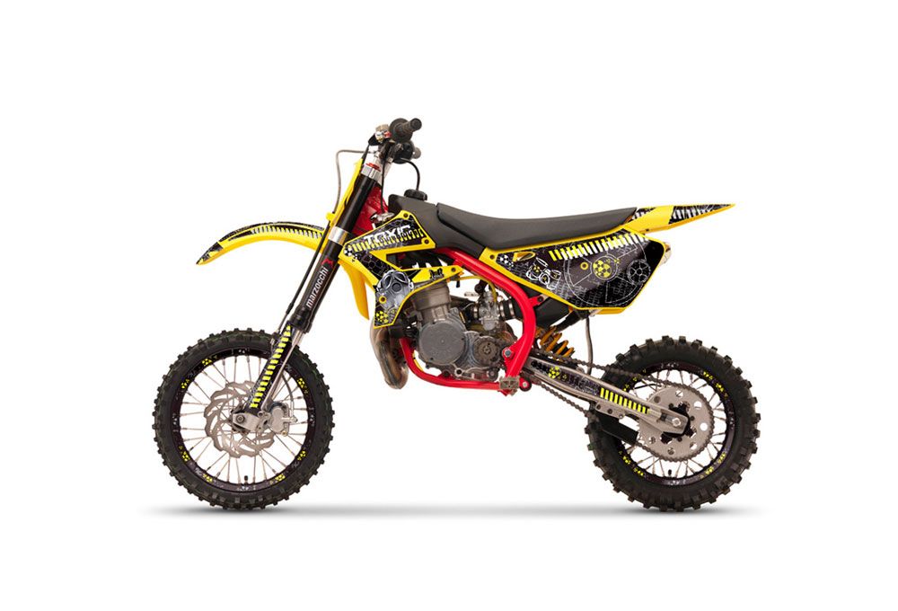 Cobra CX 50 Jr Dirt Bike Graphic Kit - 2003-2011 Urban Camo Yellow