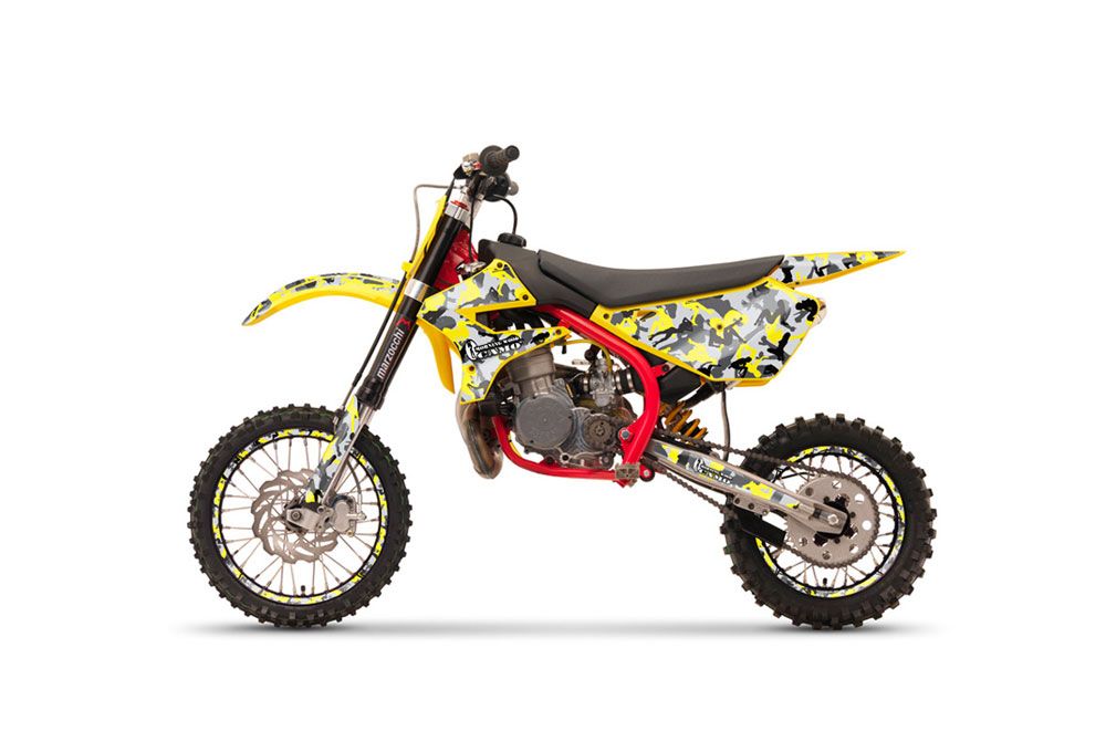 Cobra CX 65 Dirt Bike Graphic Kit - 2007-2011 Vegas Baller Yellow