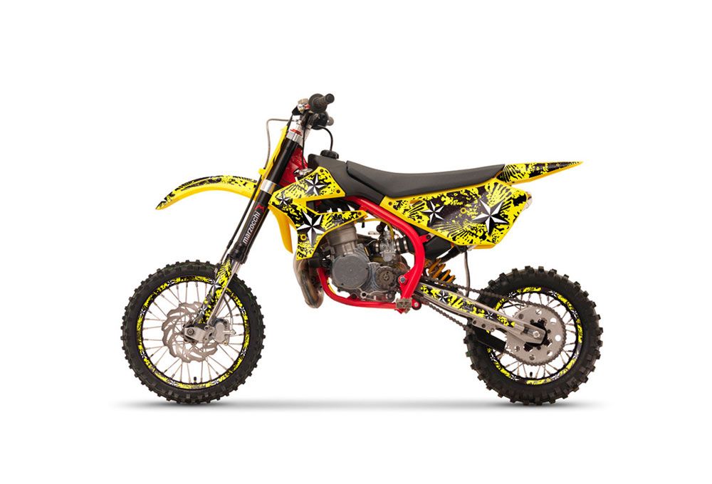 Cobra CX 65 Dirt Bike Graphic Kit - 2007-2011 Reaper Yellow