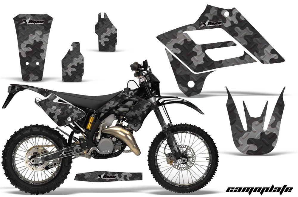 Gas Gas EC 250 Dirt Bike Graphic Kit - 2006-2008 Camoplate Black