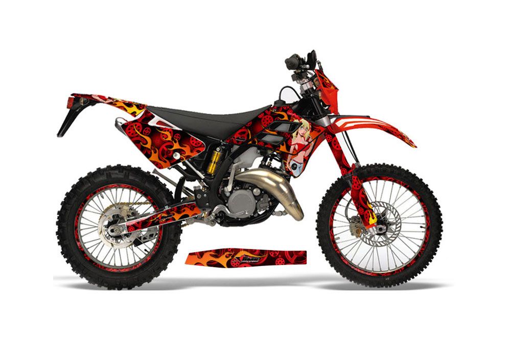 Gas Gas EC 250 Dirt Bike Graphic Kit - 2006-2008 Motorhead Mandy Red