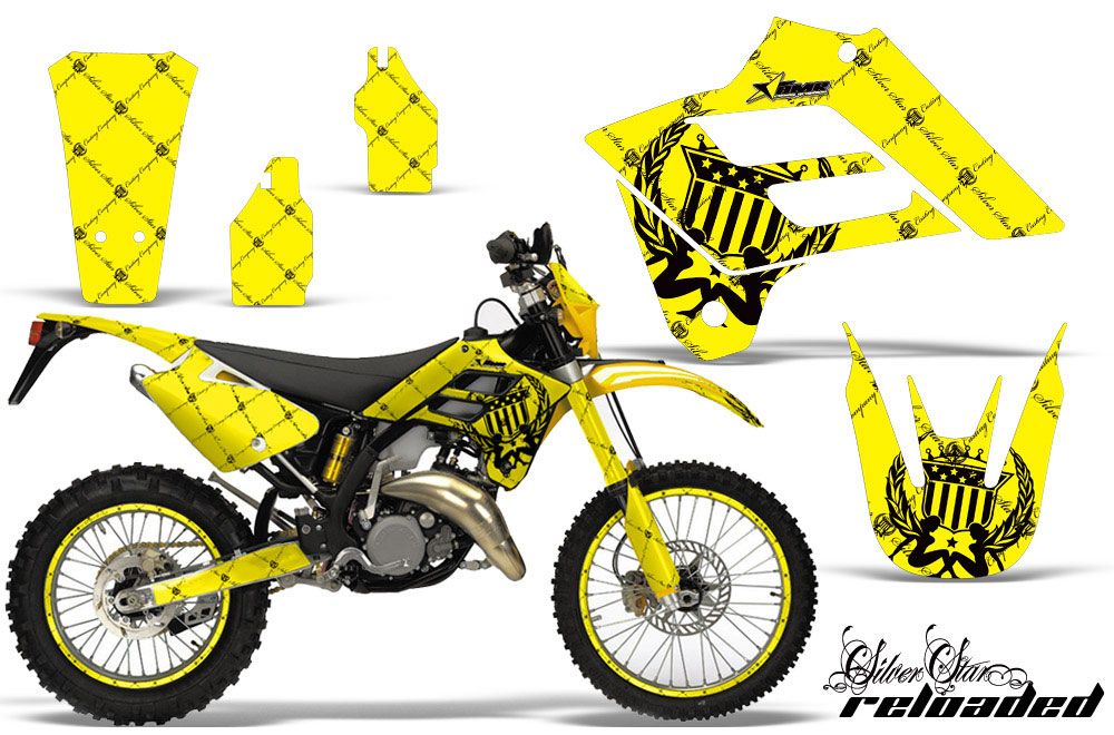 Gas Gas EC 300 Dirt Bike Graphic Kit - 2006-2008 Silver Star - Reloaded Yellow