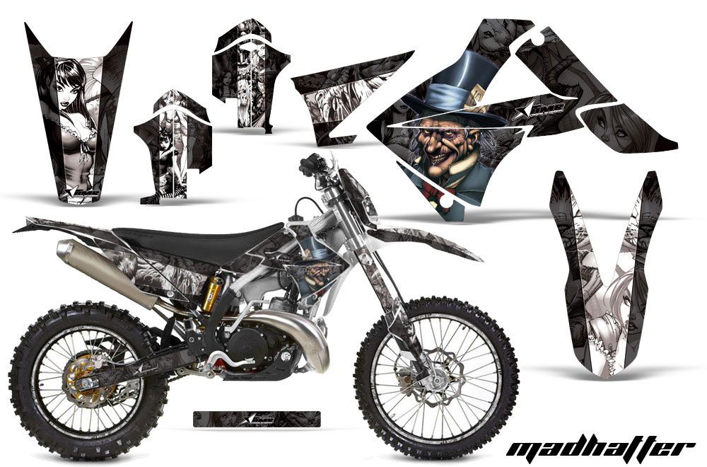 Gas Gas EC 250 Dirt Bike Graphic Kit - 2011-2012 Mad Hatter Black