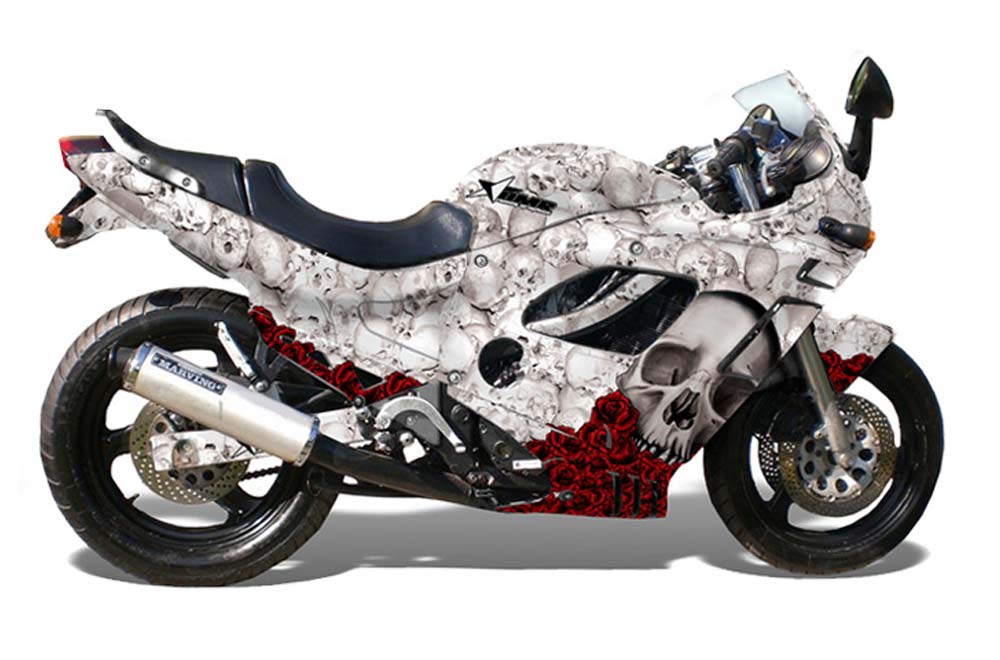 Suzuki GSXR 600F / 750F Katana Graphic Kit - 1989-1994 Bone Collector White