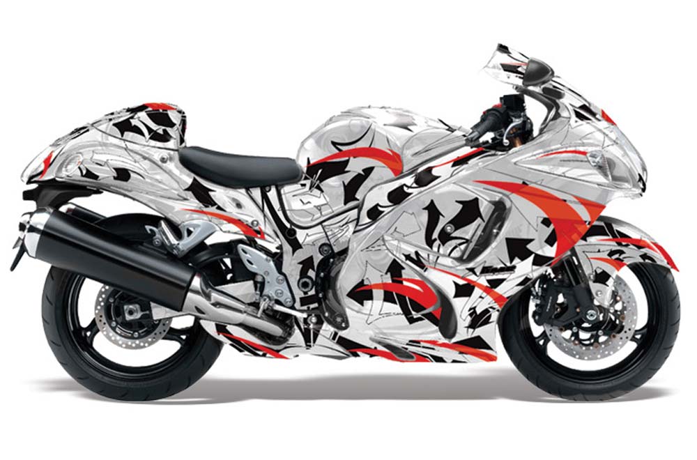 Suzuki GSXR 1300 Hayabusa Graphic Kit - 2008-2013 Expo Red