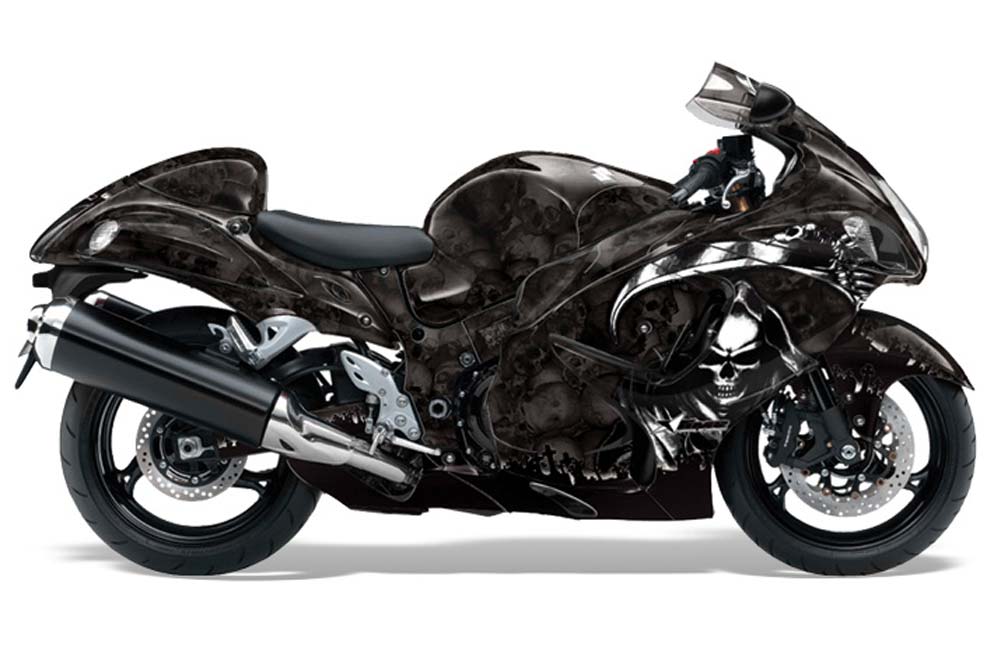 Suzuki GSXR 1300 Hayabusa Graphic Kit - 2008-2013 Reaper Black