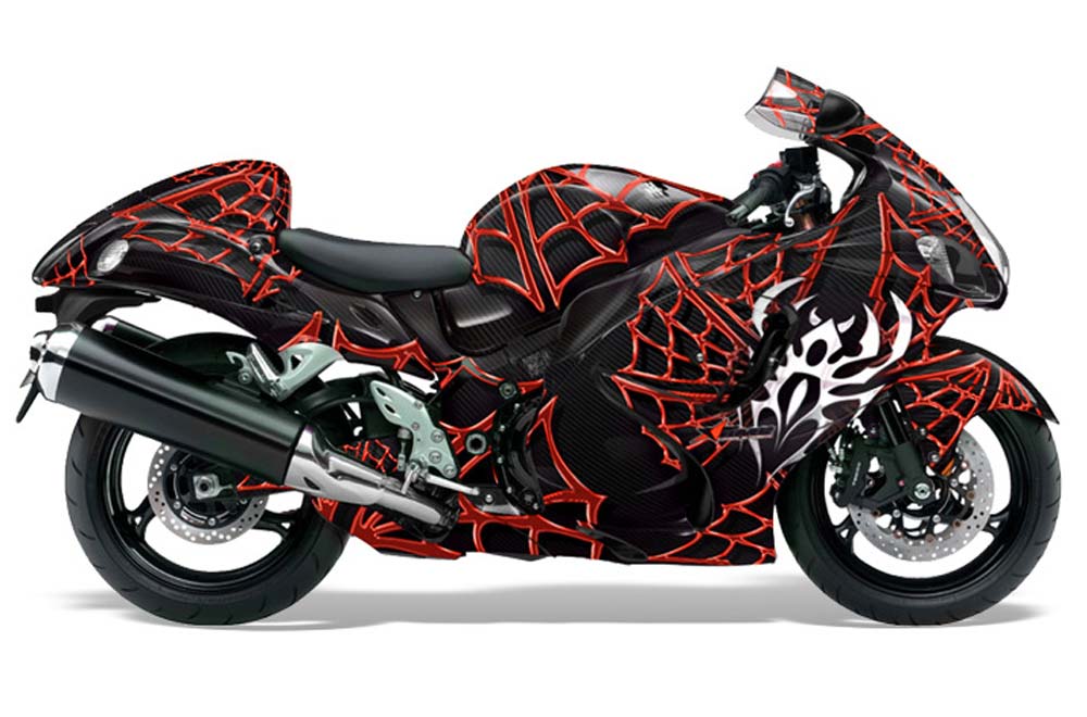 Suzuki GSXR 1300 Hayabusa Graphic Kit - 2008-2013 Widow Maker Red