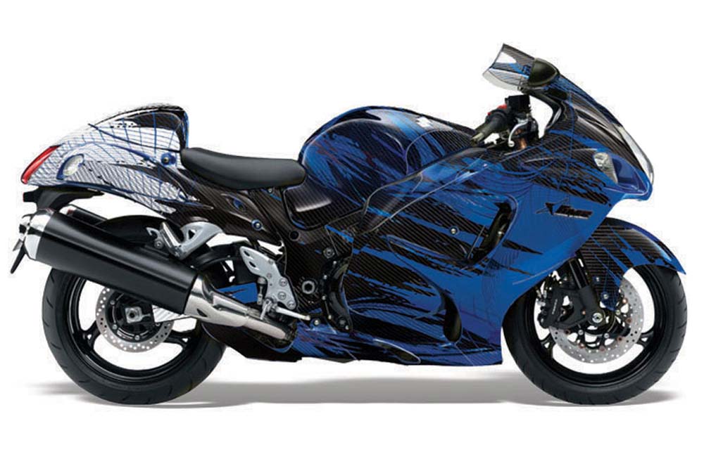 Suzuki GSXR 1300 Hayabusa Graphic Kit - 2008-2013 Carbon X Red