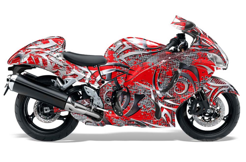 Suzuki GSXR 1300 Hayabusa Graphic Kit - 2008-2013 Deaden Red