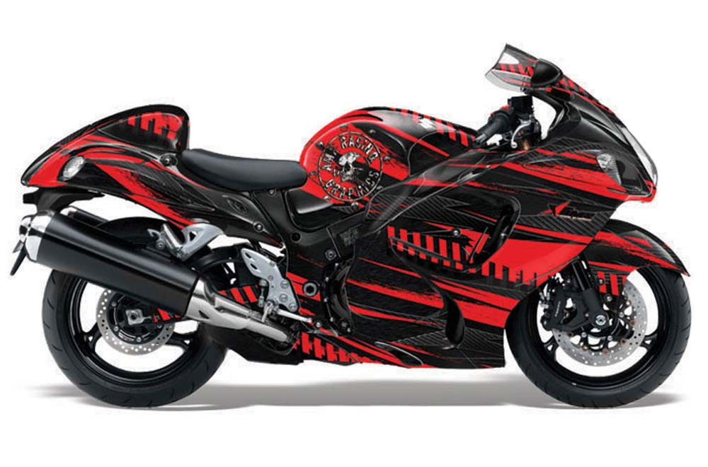 Suzuki GSXR 1300 Hayabusa Graphic Kit - 2008-2013 Nuke Red