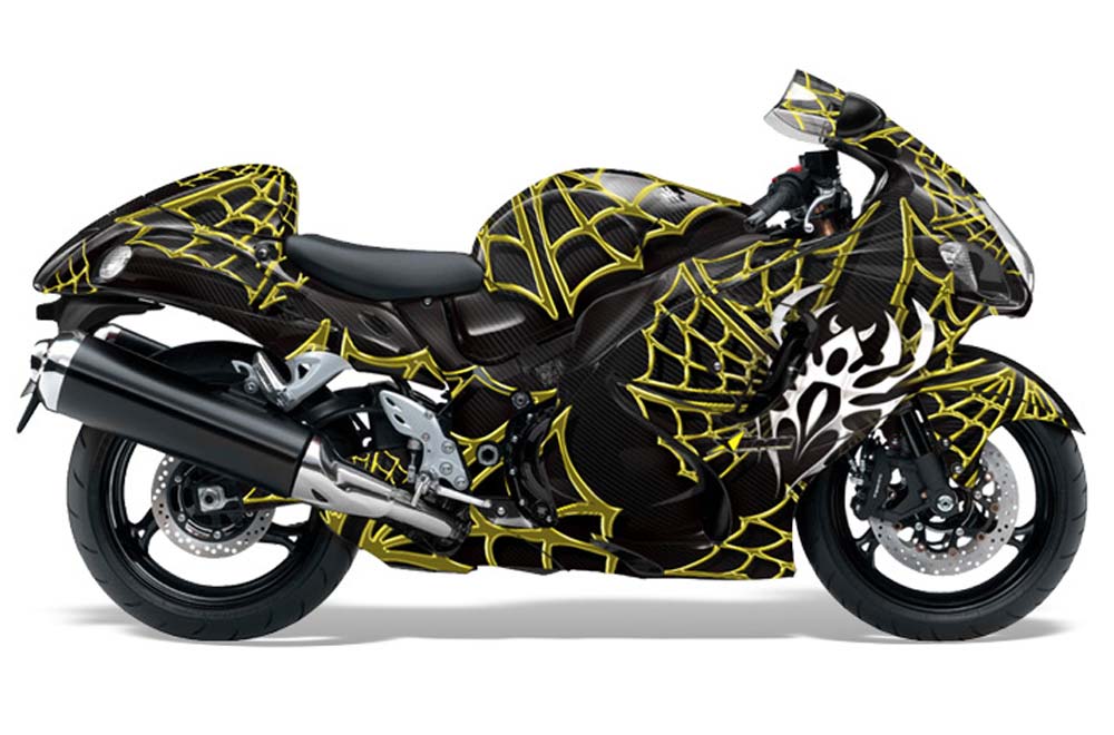 Suzuki GSXR 1300 Hayabusa Graphic Kit - 2008-2013 Widow Maker Yellow