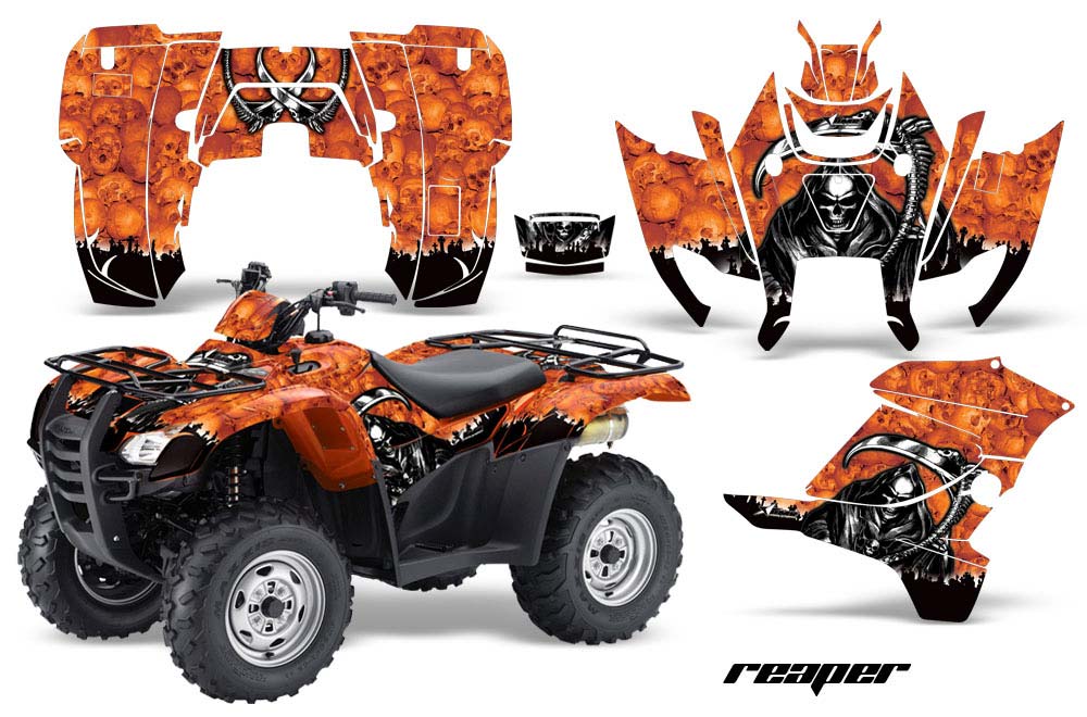 Honda Rancher AT ATV Graphic Kit - 2007-2013 Reaper Orange