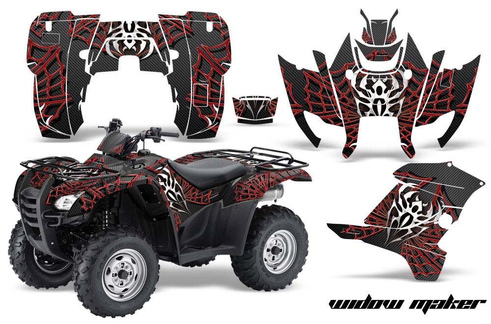 Honda Rancher AT ATV Graphic Kit - 2007-2013 Widow Maker Black