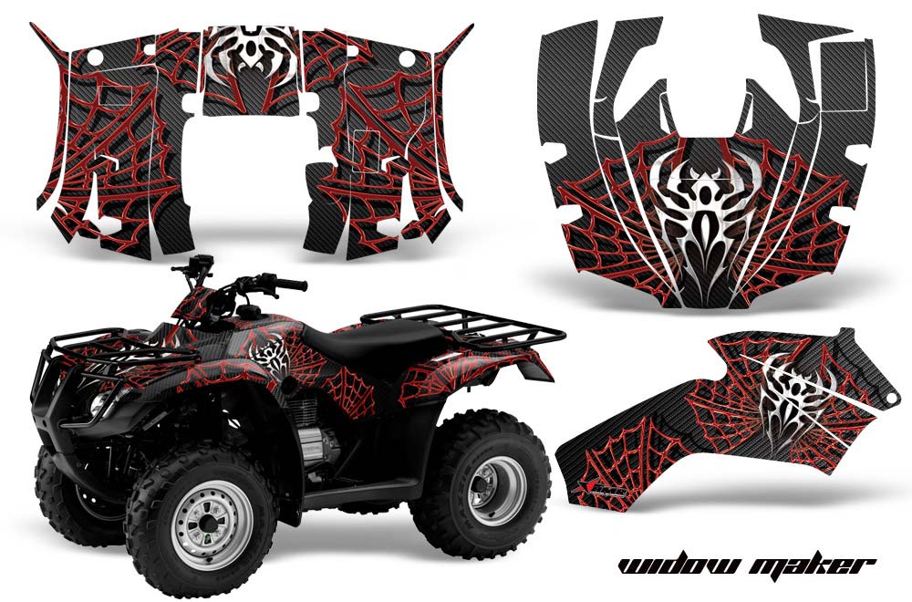 Honda Recon ES Fourtrax ATV Graphic Kit - 2005-2018 Widow Maker Red