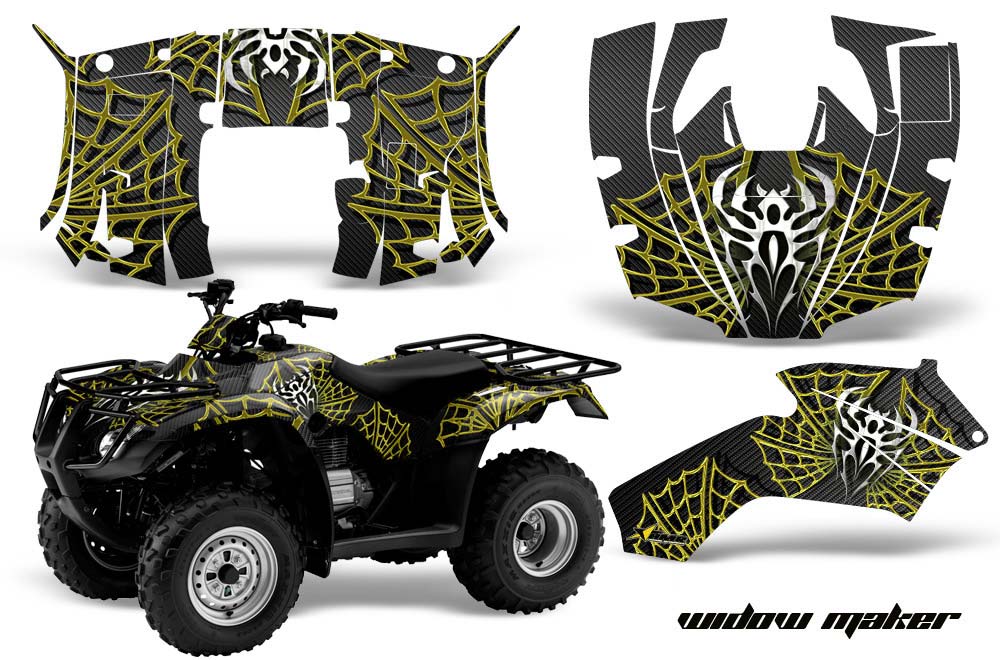 Honda Recon ES Fourtrax ATV Graphic Kit - 2005-2018 Widow Maker Yellow