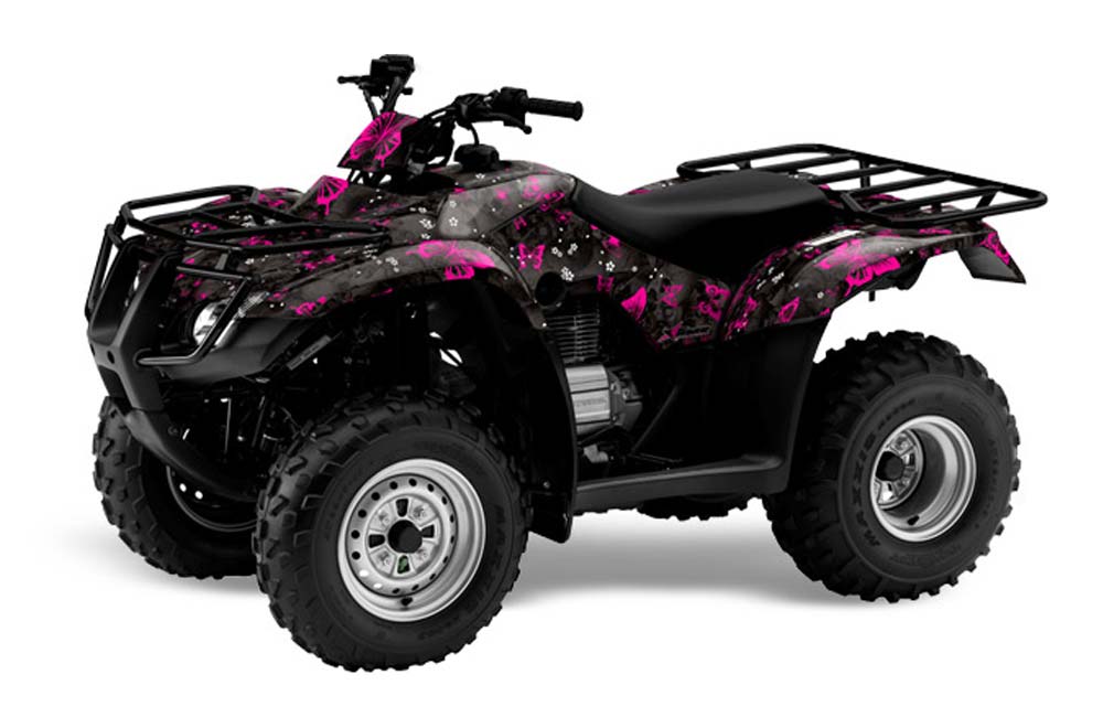 Honda Recon ES Fourtrax ATV Graphic Kit - 2005-2018 Butterfly Pink