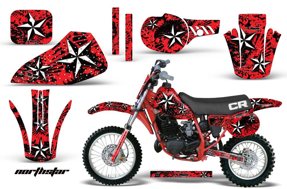 Honda CR60 Dirt Bike Graphic Kit - 1984-1985 Northstar Red