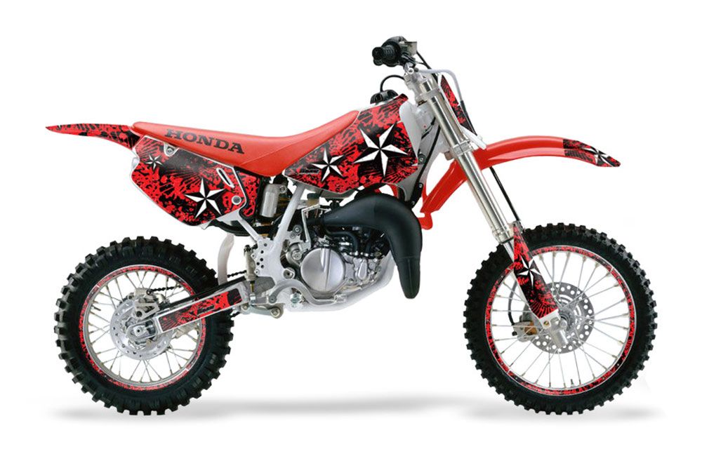 Honda CR80 Dirt Bike Graphic Kit - 1996-2002 North Star Red