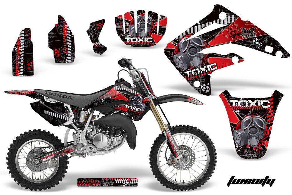 Honda CR85 Dirt Bike Graphic Kit - 2003-2007 Toxicity Red