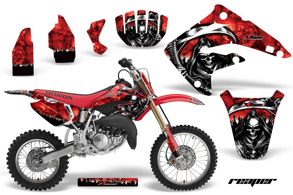 Honda CR85 Dirt Bike Graphic Kit - 2003-2007 Reaper Red
