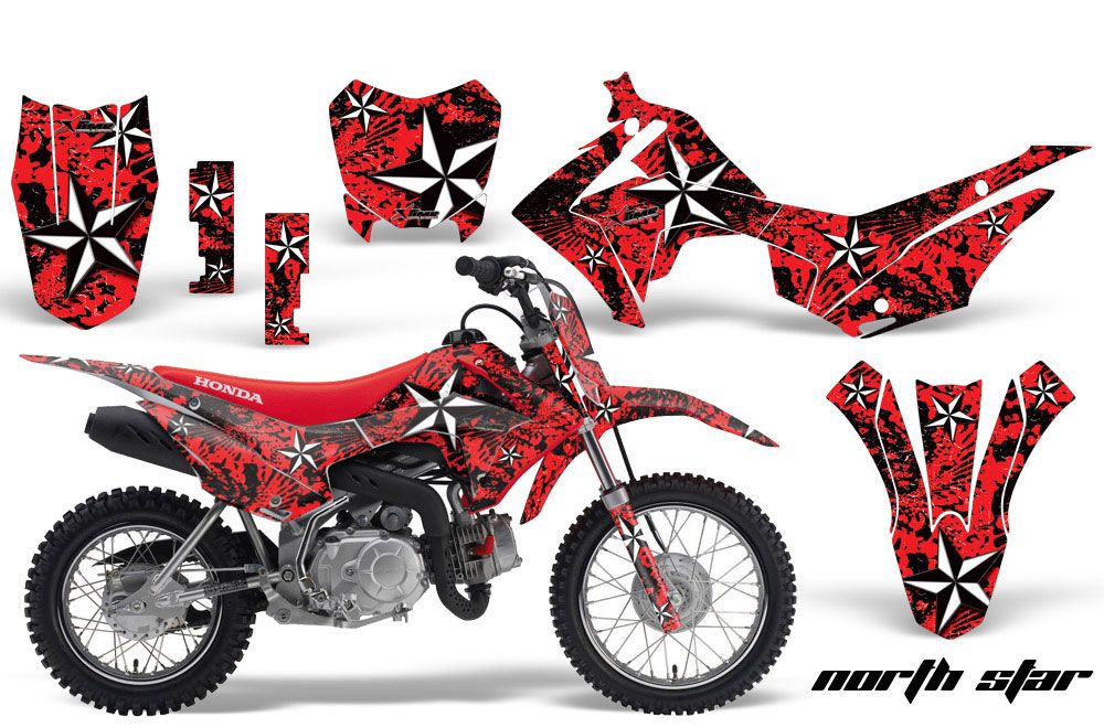 Honda CRF110 F Dirt Bike Graphic Kit - 2013-2018 North Star Red
