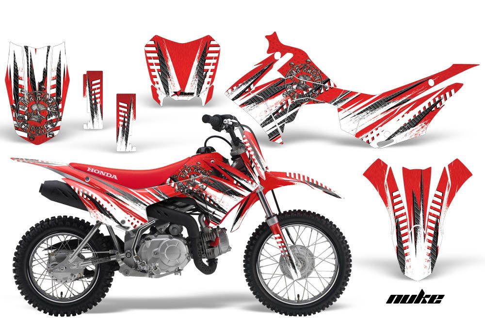 Honda CRF110 F Dirt Bike Graphic Kit - 2013-2018 Nuke White