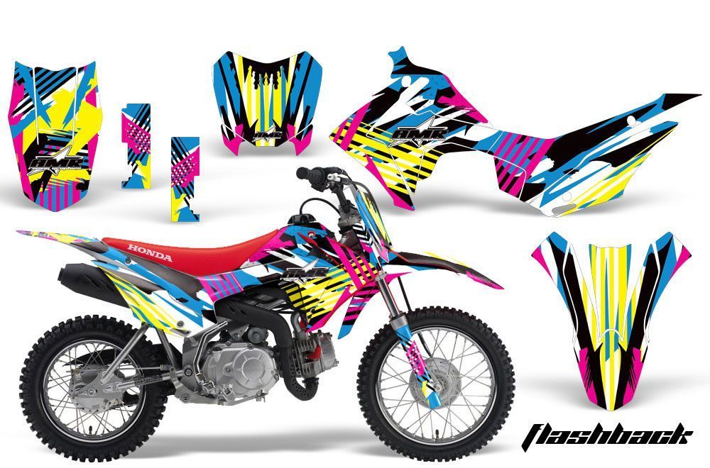 Honda CRF110 F Dirt Bike Graphic Kit - 2013-2018 Flashback
