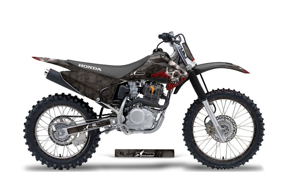 Honda CRF150 F Dirt Bike Graphic Kit - 2003-2007 Bone Collector Black