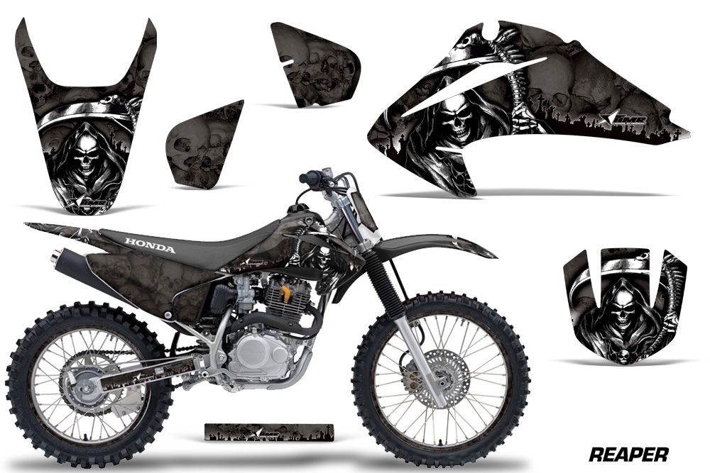 Honda CRF230 F Dirt Bike Graphic Kit - 2003-2007 Reaper Black