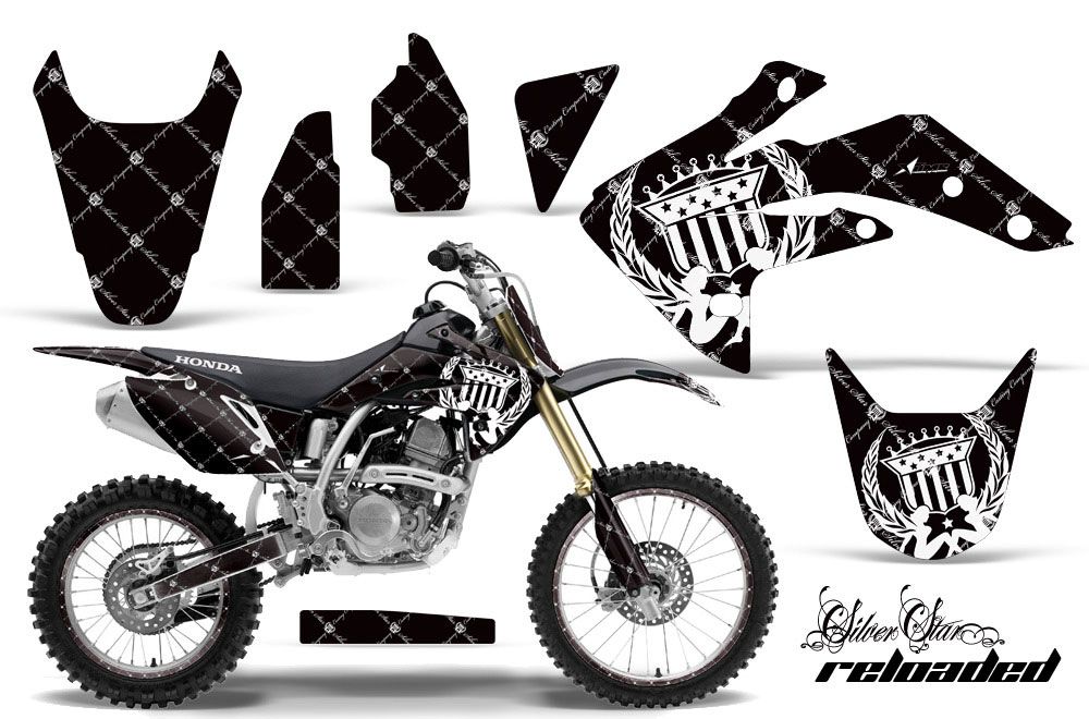 Honda CRF150 R Dirt Bike Graphic Kit - 2007-2016 Silver Star - Reloaded White
