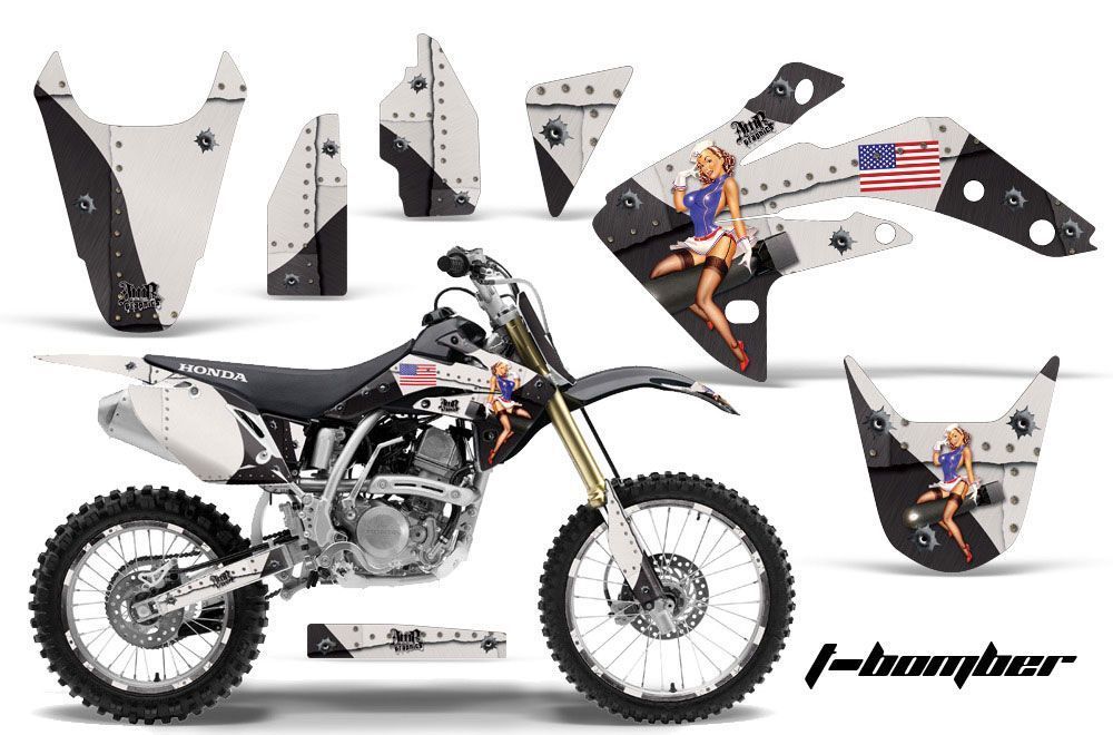 Honda CRF150 R Dirt Bike Graphic Kit - 2007-2016 T Bomber Black