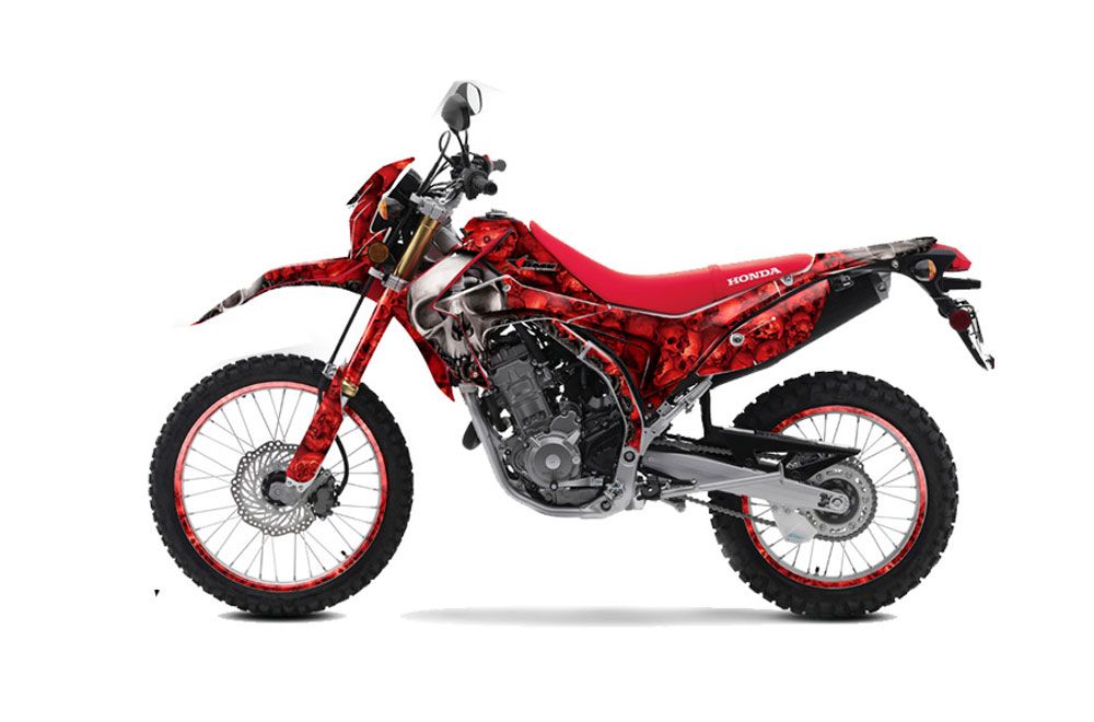 Honda CRF250 M Enduro Dirt Bike Graphic Kit - 2013-2016 Bone Collector Red