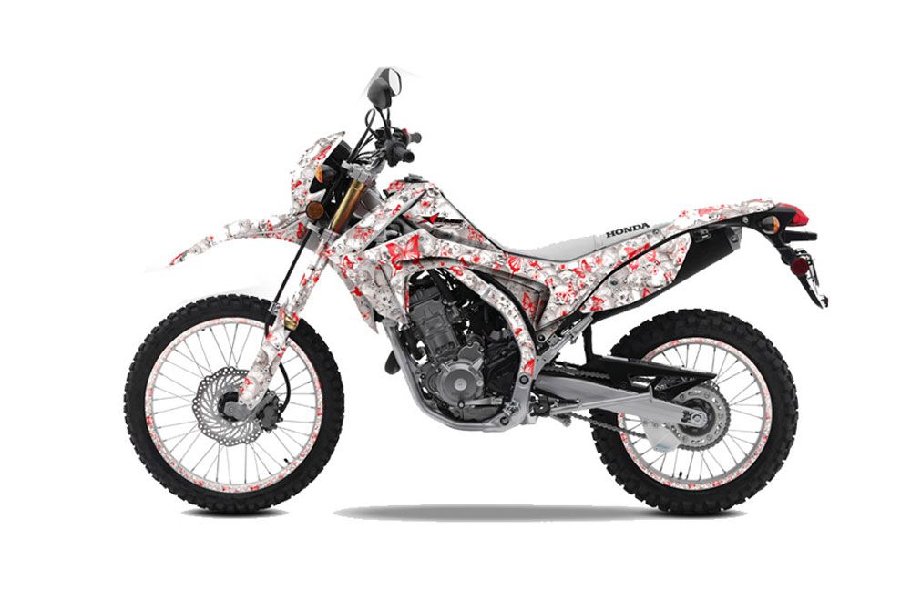Honda CRF250 L Enduro Dirt Bike Graphic Kit - 2013-2016 Butterfly White