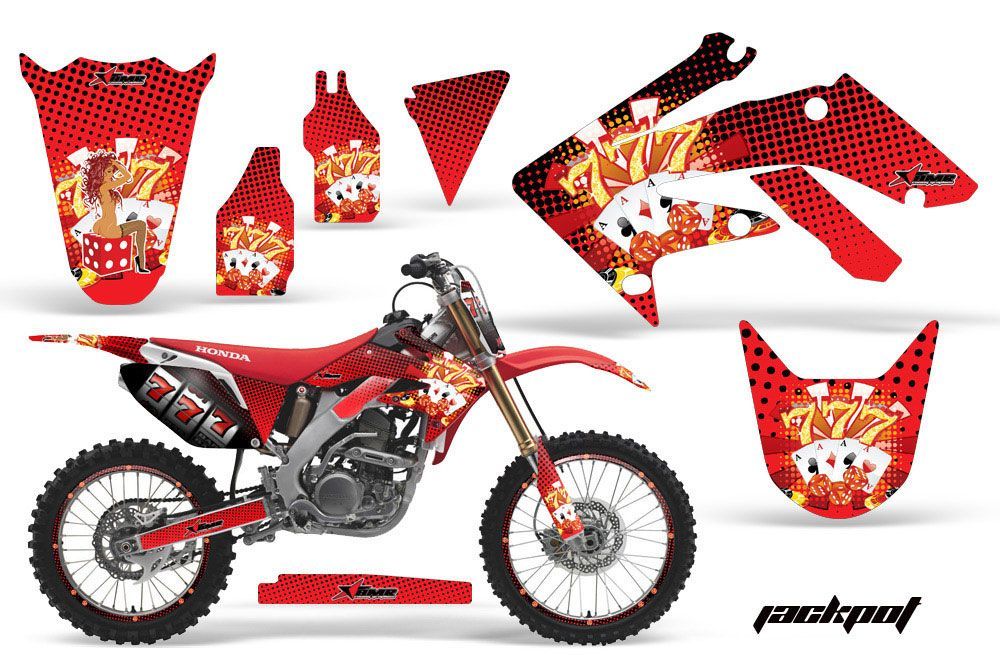 Honda CRF250 R Dirt Bike Graphic Kit - 2004-2013 Jackpot Red