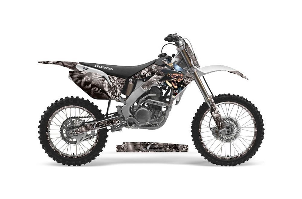 Honda CRF250 R Dirt Bike Graphic Kit - 2004-2013 Mad Hatter Silver