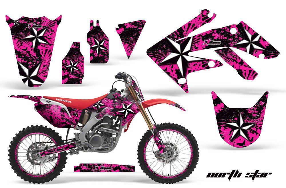 Honda CRF250 R Dirt Bike Graphic Kit - 2004-2013 Northstar Pink