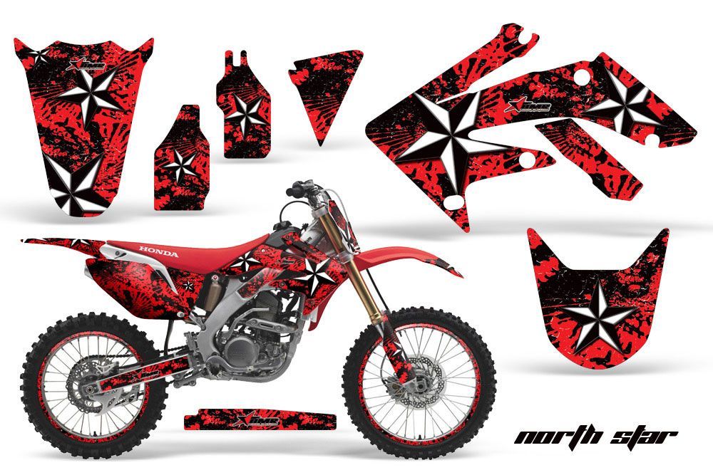 Honda CRF250 R Dirt Bike Graphic Kit - 2004-2013 Northstar Red