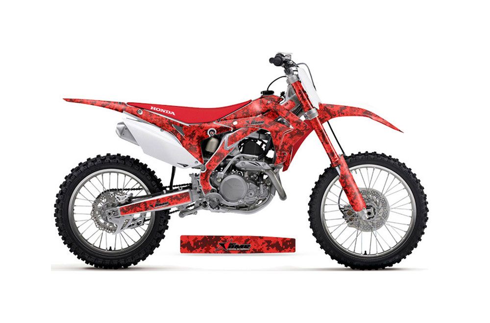 Honda CRF250 R Dirt Bike Graphic Kit - 2014-2017 Digicamo Red