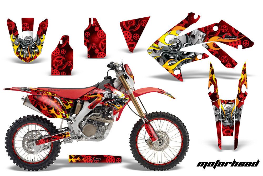 Honda CRF250 X Dirt Bike Graphic Kit - 2004-2017 Motorhead Red