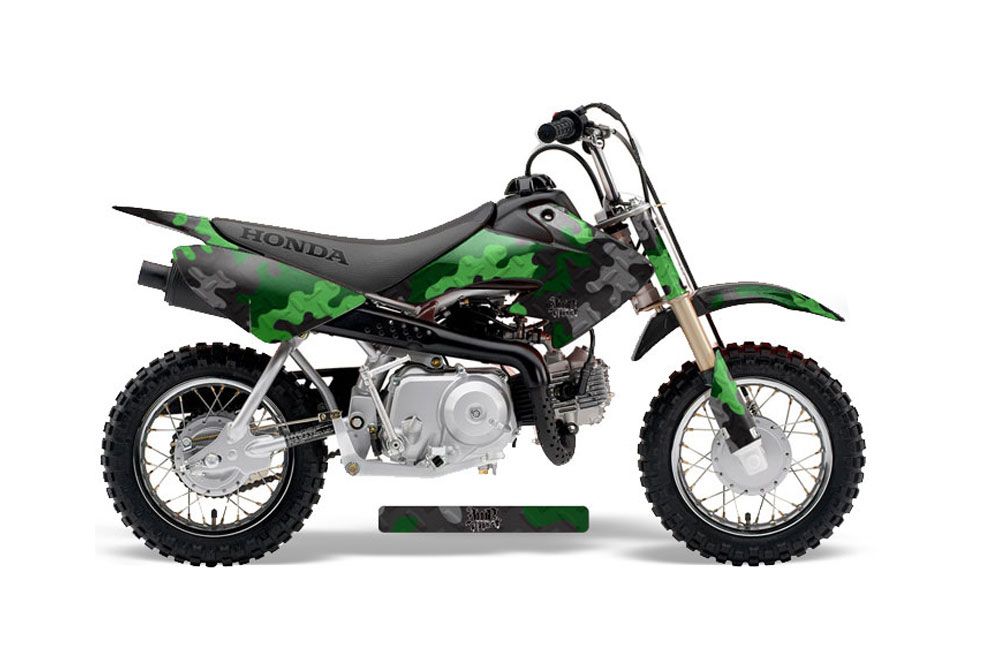 Honda CRF50 Dirt Bike Graphic Kit - 2004-2013 Camoplate Green
