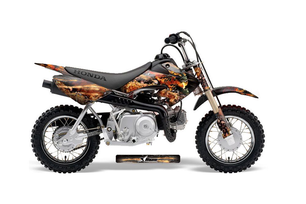 Honda CRF50 Dirt Bike Graphic Kit - 2004-2013 Firestorm Black
